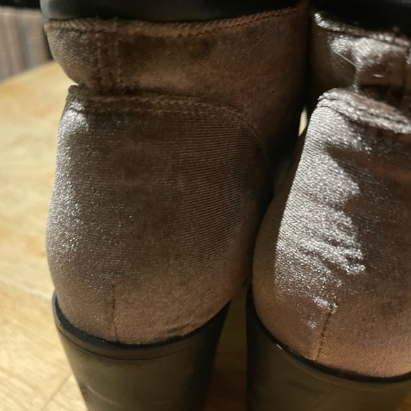 Madden Girl Velvet Combat Boots - Picture 5 of 8